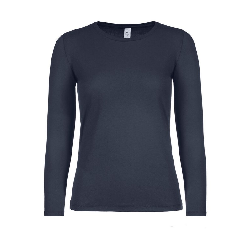 CAMISETA B&C #E150 150GR COTTON MUJER M.LARGA