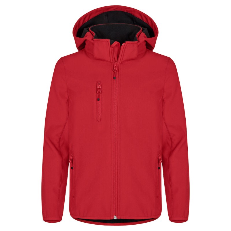 CHAQUETA CLIQUE SOFTSHELL 280GR PES-R CAPUCHA JUNIOR