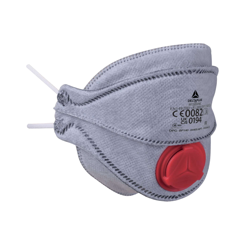 MASCARILLA PLEGABLE M1305VW FFP3+V+CA+D VALVULA+CARBON ACTIVO [CAJA 10U]