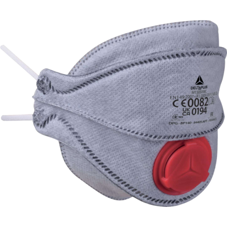 MASCARILLA PLEGABLE M1305VW FFP3+V+CA+D VALVULA+CARBON ACTIVO [CAJA 10U]