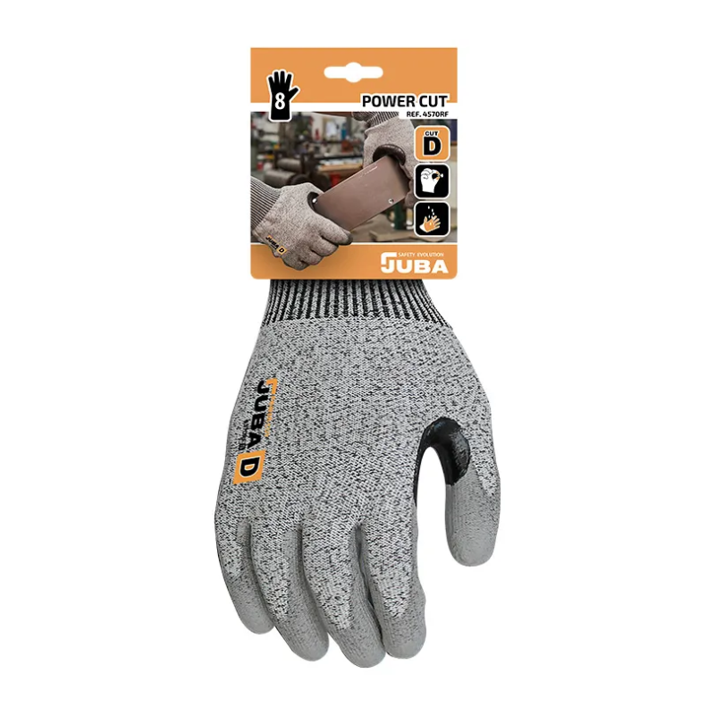 GUANTE JUBA K-ROCK RECUB PU+RFRZO NITRILO GG13 EN388[4x43D]