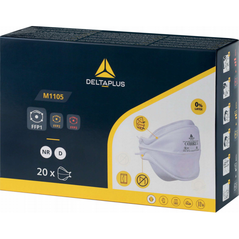 MASCARILLA PLEGABLE M1105 FFP1+D SIN VALVULA [CAJA 20U]
