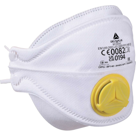 MASCARILLA PLEGABLE M1205V FFP2+V+D CON VALVULA [CAJA 10U]