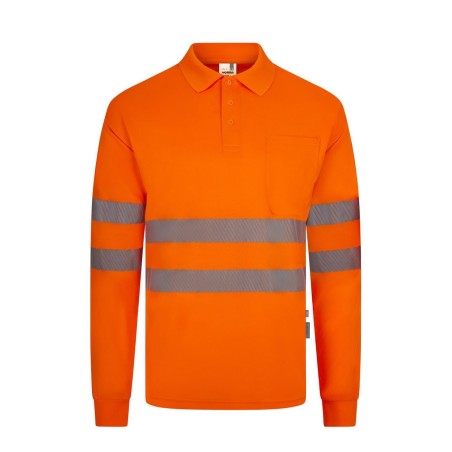POLO HI-VIZ PES RECICLADO 140G MONO CI-SEG M.LARGA