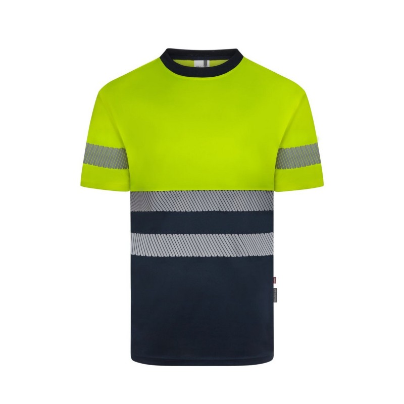 CAMISETA HI-VIZ PES RECICLADO 140G COMBI CI-SEG M.CORTA
