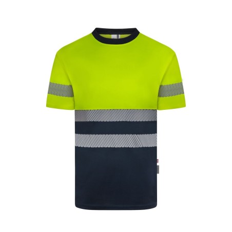 CAMISETA HI-VIZ PES RECICLADO 140G COMBI CI-SEG M.CORTA