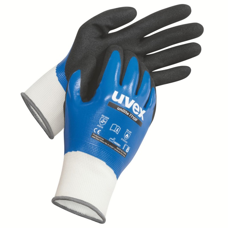 GUANTE UVEX UNILITE 7710F PES+NBR+GRIP FULL