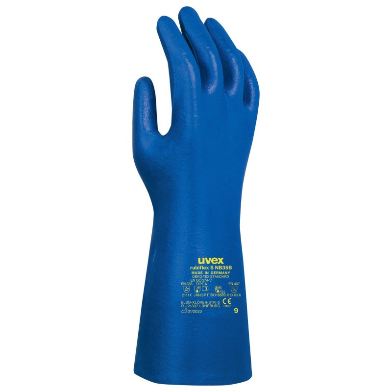 GUANTE UVEX RUBIFLEX S NB35B NBR 0.40MM L:35CM