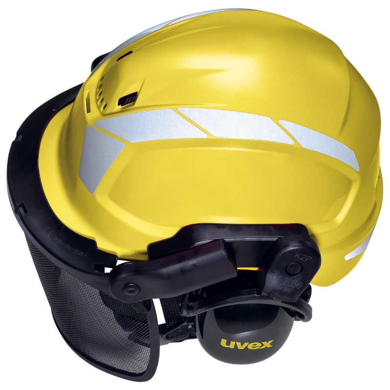 CASCO UVEX PHEOS FORESTRY OREJERAS+PANTALLA AMARILLO