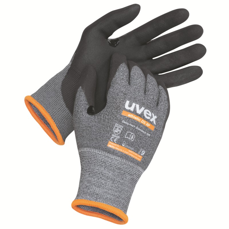 GUANTE UVEX ATHLETIC D5 XP HPPE+NBR MICRO FOAM [4X43D]