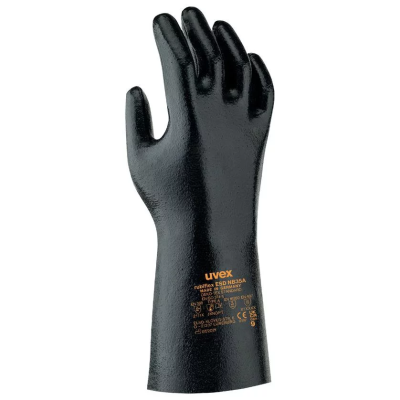 GUANTE UVEX RUBIFLEX ESD NB35A COT+NBR 0.40MM 35CM