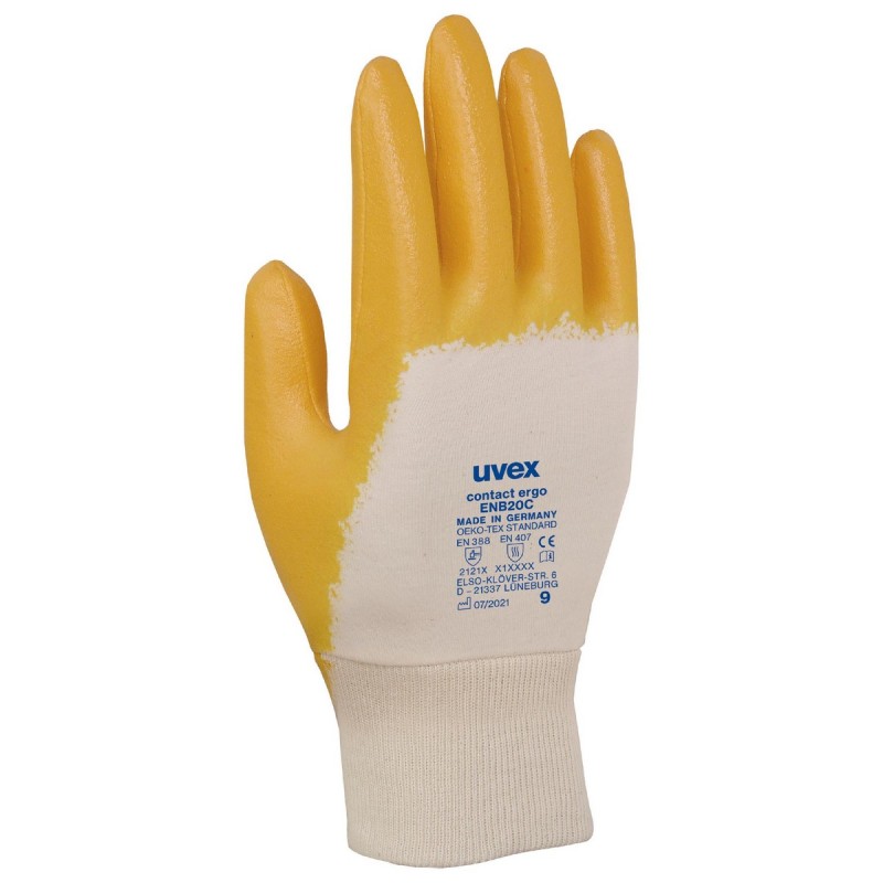 GUANTE UVEX CONTACT ERGO ENB20C COT+NBR FINGERS