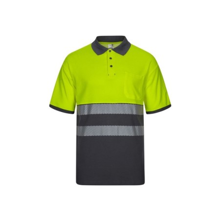 POLO HI-VIZ POLYCOTTON 150G COMBI CI-SEG M.CORTA
