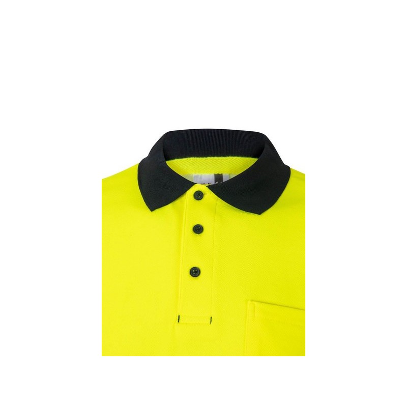 POLO HI-VIZ POLYCOTTON 150G COMBI CI-SEG M.CORTA